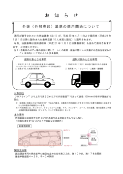 外装（外部突起）基準の適用開始について