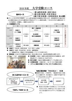 FIA国際教育アカデミー 2016年度大学受験コース