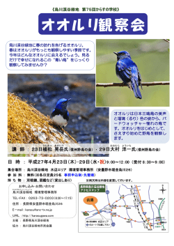 オオルリ観察会 - 烏川渓谷緑地