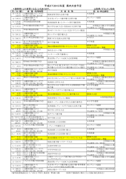 平成27(2015)年度 県内大会予定