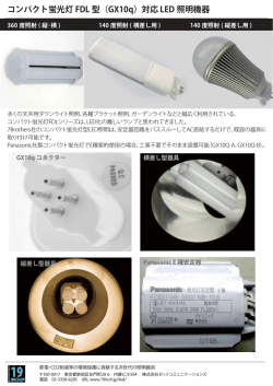 コンパクト蛍光灯 FDL 型（GX10q）対応 LED 照明機器