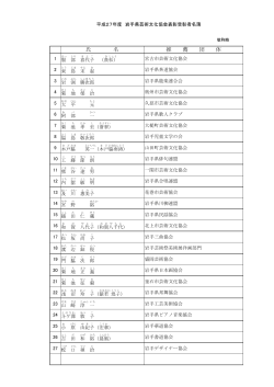 表彰受賞者はこちらのPDFをご覧ください。