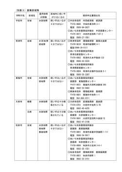 （別表3）募集区域等