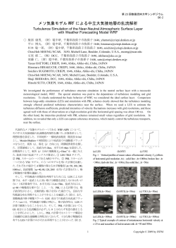 メソ気象モデル WRF による中立大気接地層の乱流解析