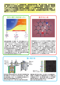 BCS-BEC クロスオーバー 量子スピン系 重い電子系