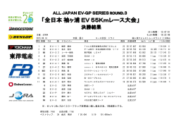 決勝 - JEVRA 日本電気自動車レース協会