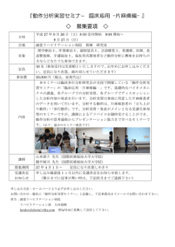 動作分析実習セミナー 臨床応用 -片麻痺編