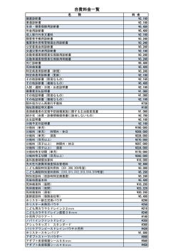 自費料金一覧
