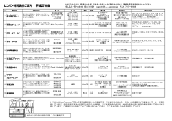 レコパン特別講座ご案内 平成27年度 - Les Copains －なかまたち