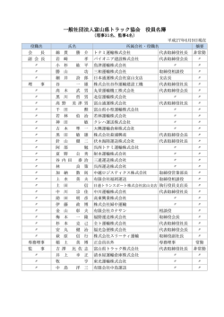 一般社団法人富山県トラック協会 役員名簿