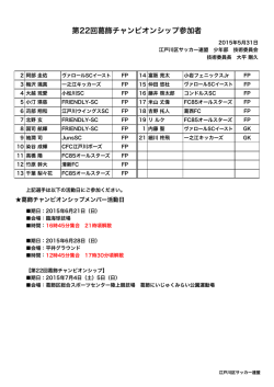 第22回葛飾チャンピオンシップメンバー