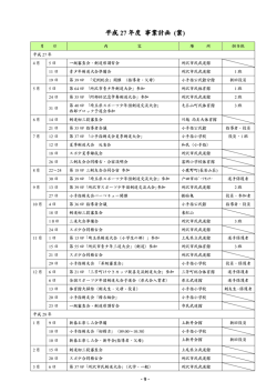 H27年度年間計画