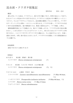 昆虫班・クワガタ採集記 - 明治大学 植物保護研究部