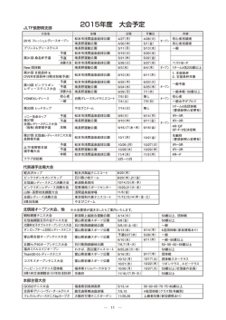 2015年度 大会予定 - 日本女子テニス連盟 長野県支部