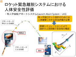 有人ロケット緊急離脱システムにおける人体影響度評価 with JAXA