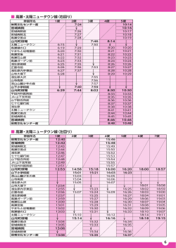 高瀬・太陽ニュータウン線時刻表 [PDFファイル／224KB]