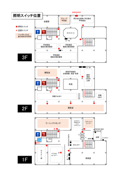 医学図書館内照明スイッチ位置図