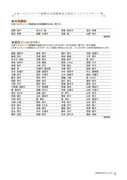 本部講師 認定インストラクター