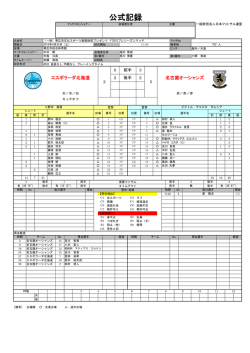 公式記録 - エスポラーダ北海道