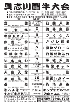 具志川闘牛大会 - 闘牛ビデオ販売、沖縄