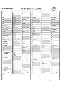 H27前期行事予定pdf - 岡山県立倉敷天城中学校