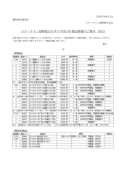 製品情報のご案内 - スリーナイン島野株式会社