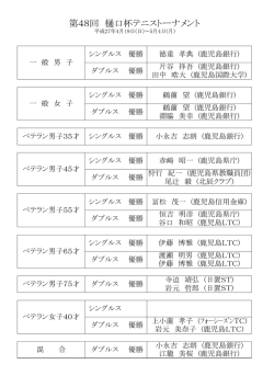 第48回樋口杯テニストーナメント結果