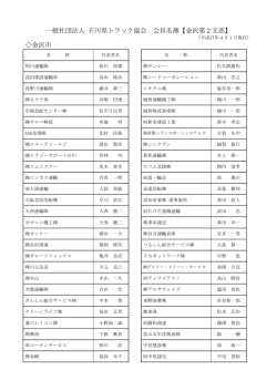 一般社団法人 石川県トラック協会 会員名簿【金沢第2支部】 金沢市