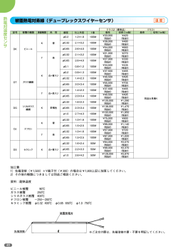被覆熱電対素線（デュープレックスワイヤーセンサ）