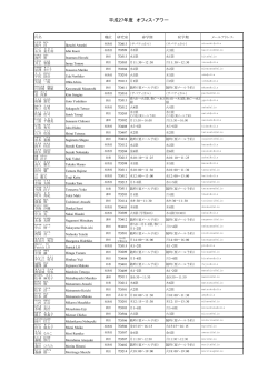 平成27年度 オフィス・アワー