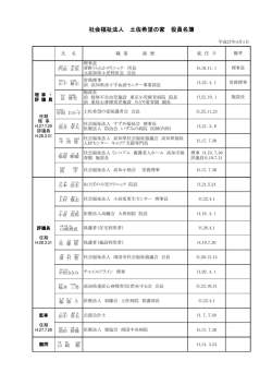 役員名簿  - 重症心身障害児者施設 土佐希望の家