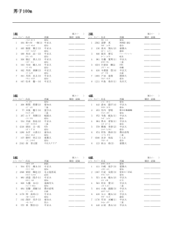 第3回中京大学土曜競技会スタートリスト