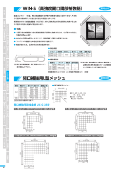 WIN-S（高強度開口隅部補強筋） 開口補強用L型メッシュ