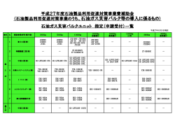 （石油製品利用促進対策事業のうち、石油ガス災害バルク等の導入に