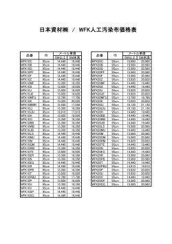 日本資材   / WFK人工汚染布価格表