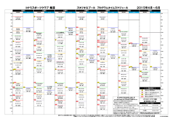 2015年4月～6月 コナミスポーツクラブ 梅田