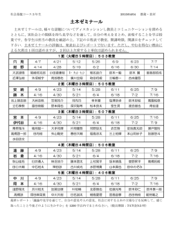 講義スケジュール