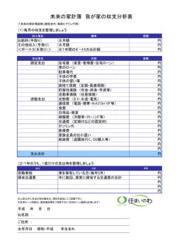 未来の家計簿 我が家の収支分析表