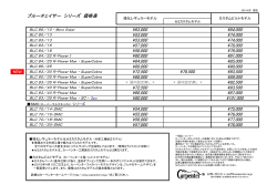 ブルーチェイサー シリーズ 価格表 \63,000 \84,000