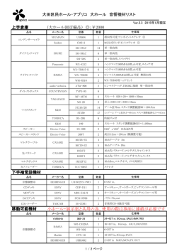 音響機材リスト