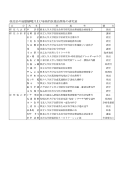 強皮症の病態解明および革新的医薬品開発の研究班