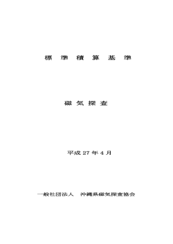 標 準 積 算 基 準 磁 気 探 査