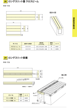 ロングスリット蓋 クロスビーム ロングスリット掛蓋