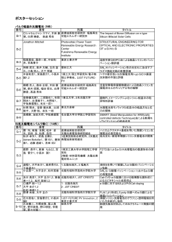 ポスター発表リストをダウンロードできます。
