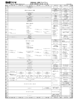 青森放送 週間プログラム