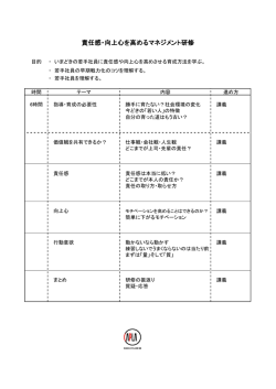 責任感・向上心を高めるマネジメント研修