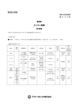 製品適用拡大情報【カソロン粒剤】 (PDF/72KB