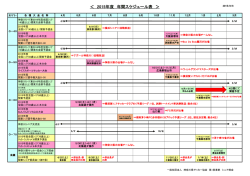 ＜ 2015年度 年間スケジュール表 ＞