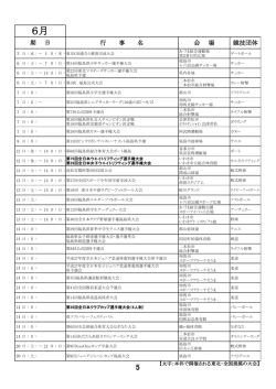 6月 - 福島県体育協会