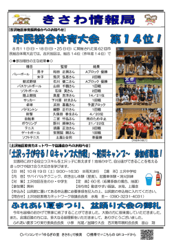 種目 監督 結果 男子 和田 正興さん Aブロック 優勝 女子 熊沢 弘恵さん 2
